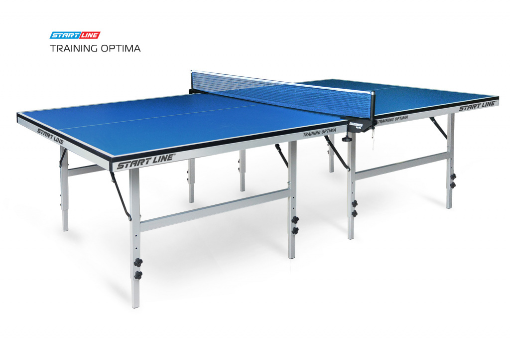 Start Line Training Optima blue с системой регулировки высоты из каталога теннисных столов для помещений в Москве по цене 35590 ₽
