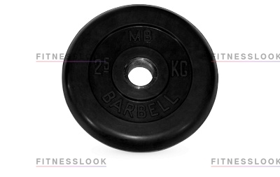 MB Barbell черный - 26 мм - 2.5 кг из каталога дисков (блинов) для штанг и гантелей в Москве по цене 1260 ₽