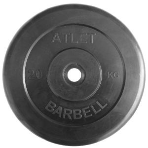 MB Barbell Atlet 51 мм - 20 кг из каталога дисков, грифов, гантелей, штанг в Москве по цене 9044 ₽