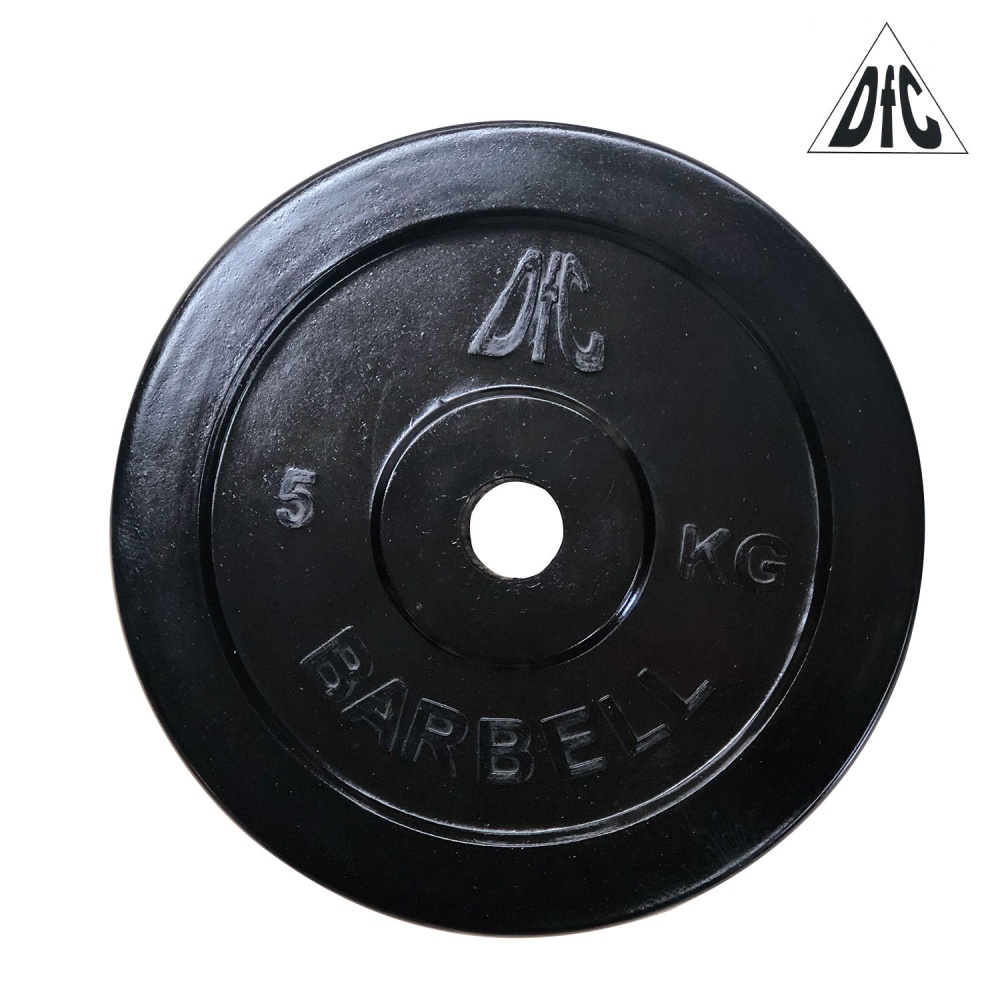 DFC 5 кг. обрезиненный из каталога дисков для штанги с посадочным диаметром 26 мм.  в Москве по цене 1320 ₽