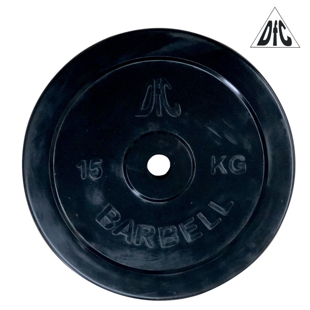 DFC 15 кг обрезиненный из каталога дисков (блинов) для штанг и гантелей в Москве по цене 3720 ₽