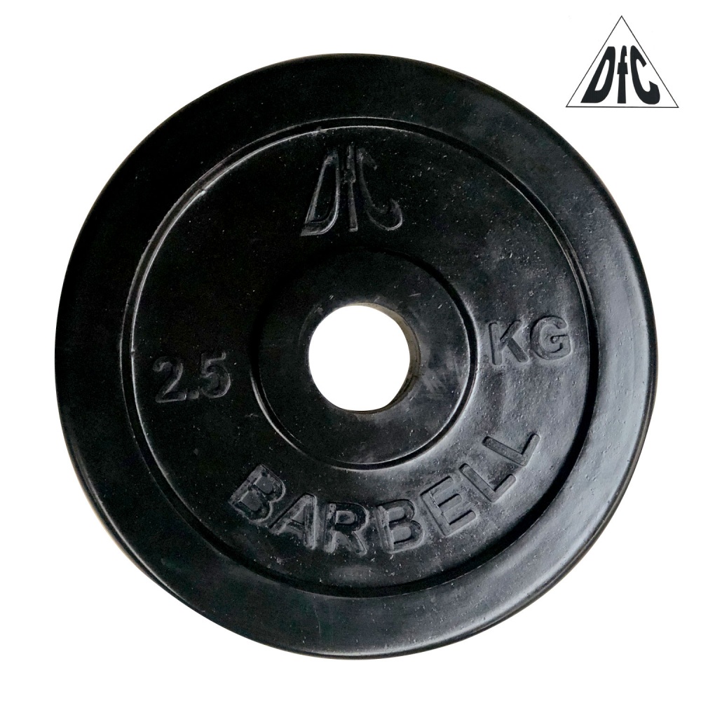 DFC 2.5 кг обрезиненный из каталога дисков для штанги с посадочным диаметром 30 мм.  в Москве по цене 750 ₽