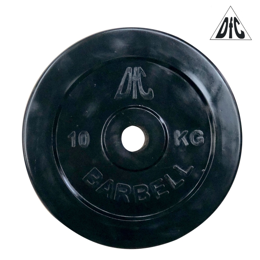 DFC 10 кг обрезиненный из каталога дисков для штанги с посадочным диаметром 30 мм.  в Москве по цене 2635 ₽