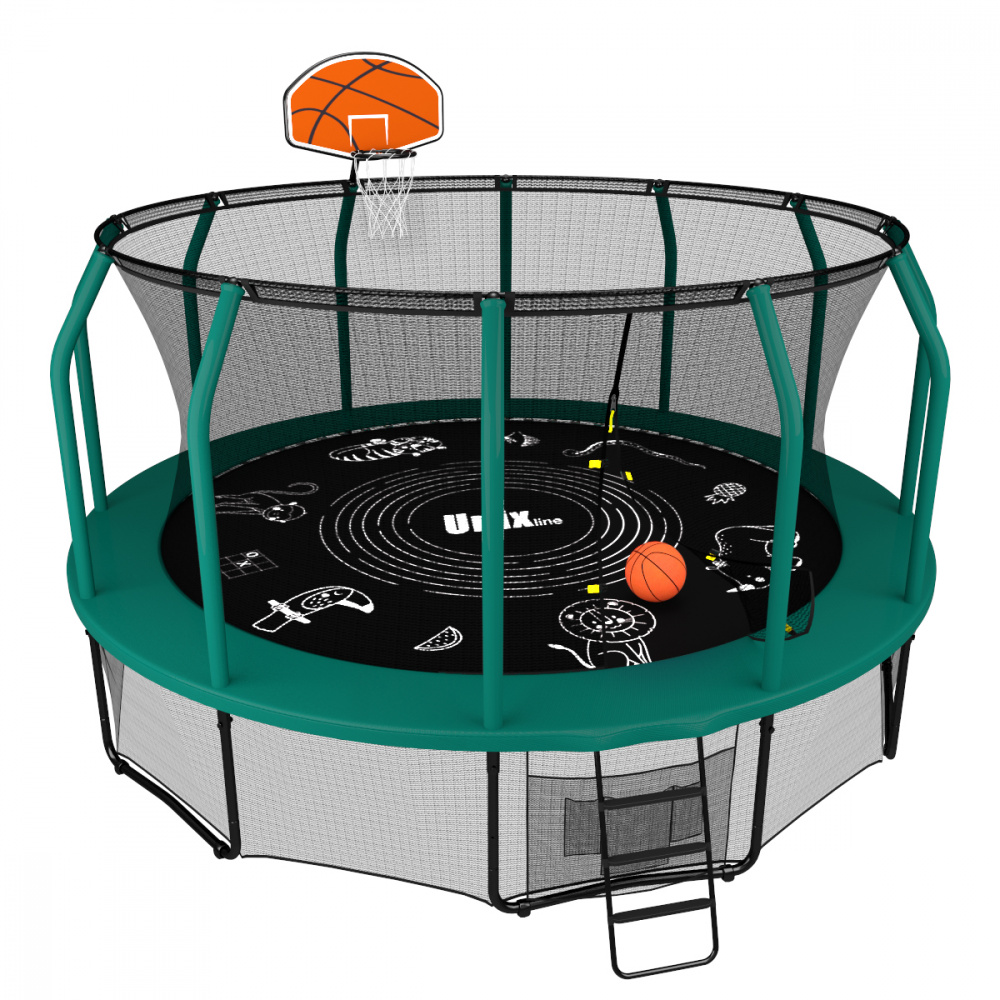 баскетбольный щит с кольцом для батута в Москве по цене 4890 ₽ в категории батуты Unix