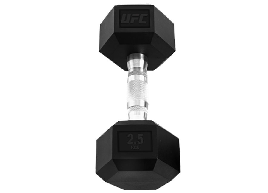 гексагональная 2.5 кг. в Москве по цене 1220 ₽ в категории обрезиненные гантели UFC
