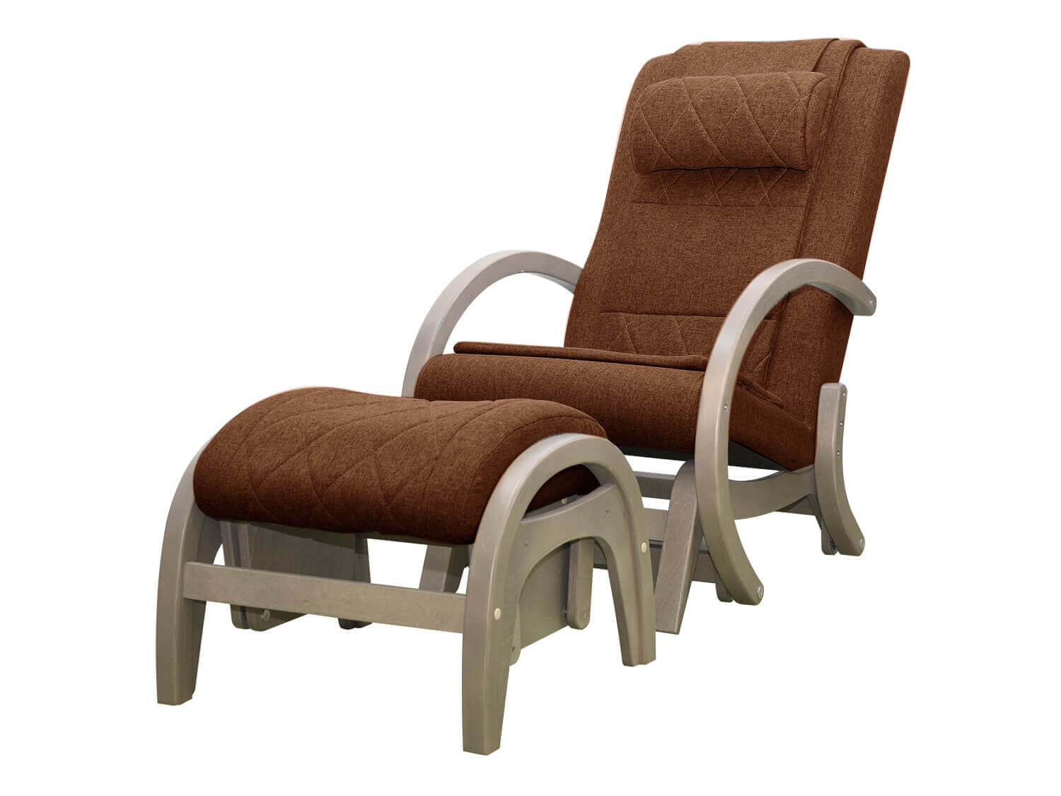Twist EG2004 Shimo коричневый с пуфом в Москве по цене 47000 ₽ в категории массажные кресла EGO