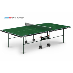 Всепогодный теннисный стол Start Line Game Outdoor с сеткой зеленый в Москве по цене 31990 ₽