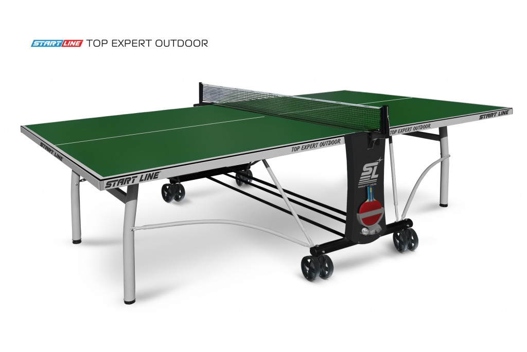 Start Line Top Expert Outdoor green из каталога влагостойких теннисных столов в Москве по цене 54500 ₽