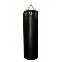Подвесной боксерский мешок и груша Рокки натуральная кожа 150х45 см черный в СПб по цене 41120 ₽