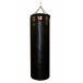 Подвесной боксерский мешок и груша Рокки 120х45 см. 55 кг кожа черный