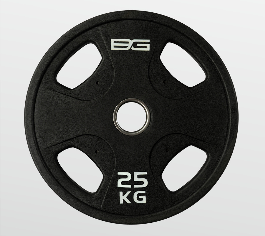 Диск для штанги с посадочным диаметром 50 мм. Bronze Gym обрезиненный черный 25 кг  BG-PA-PL-P250