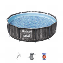 Steel Pro Max  5614X BW (серый) в Москве по цене 36980 ₽ в категории каркасные бассейны Bestway