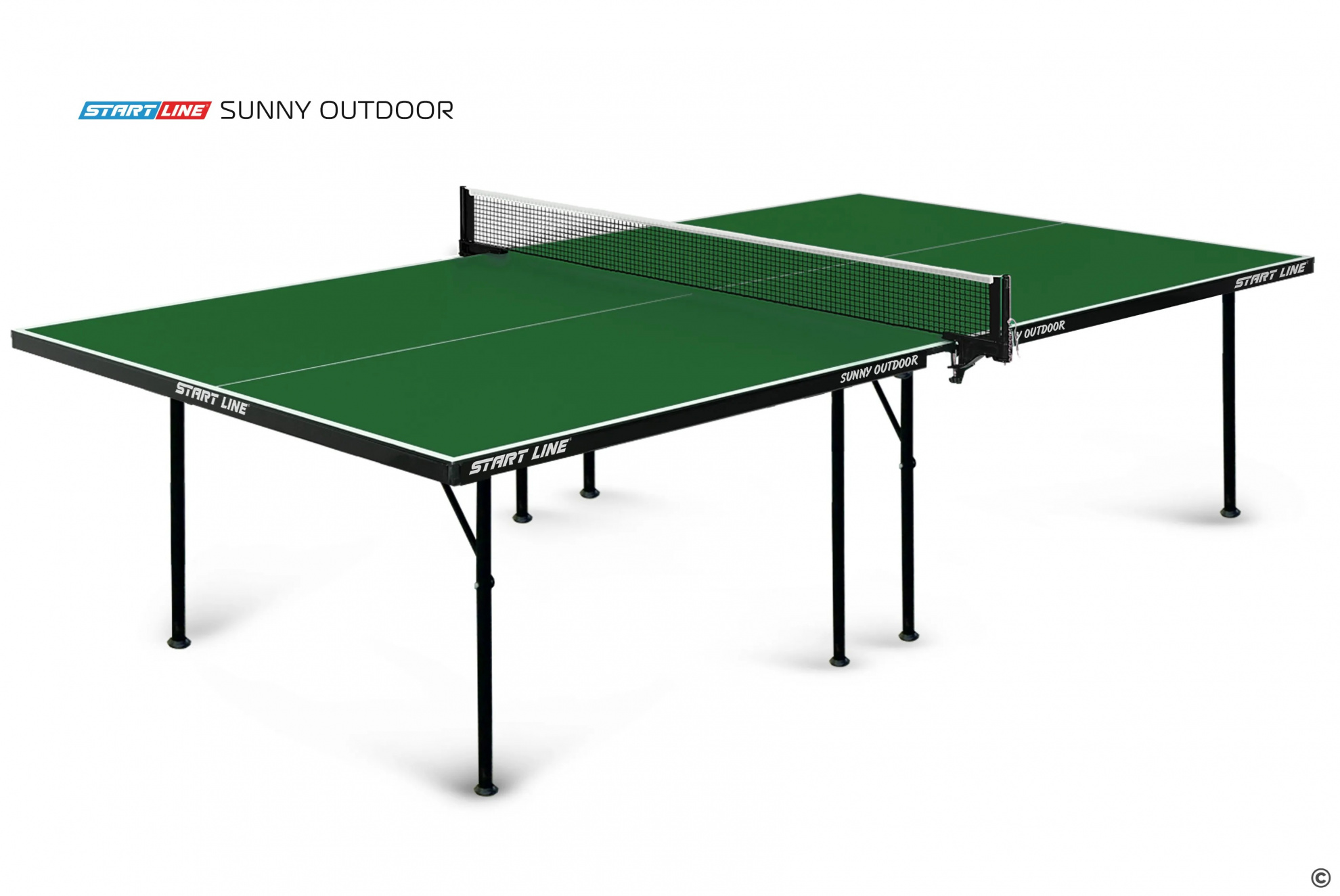 Start Line Sunny Outdoor Зелёный из каталога влагостойких теннисных столов в Москве по цене 35900 ₽