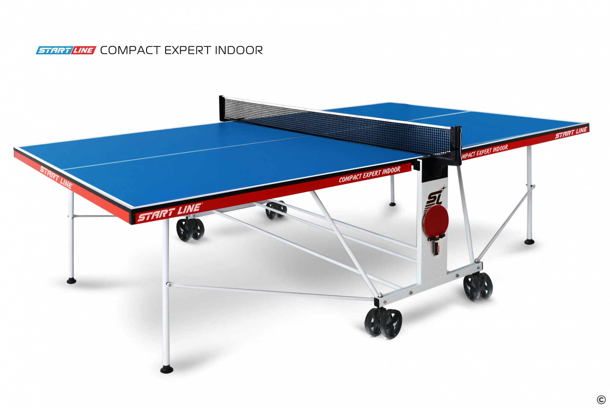 Start Line Compact Expert Indoor синий из каталога теннисных столов для помещений в Москве по цене 25990 ₽