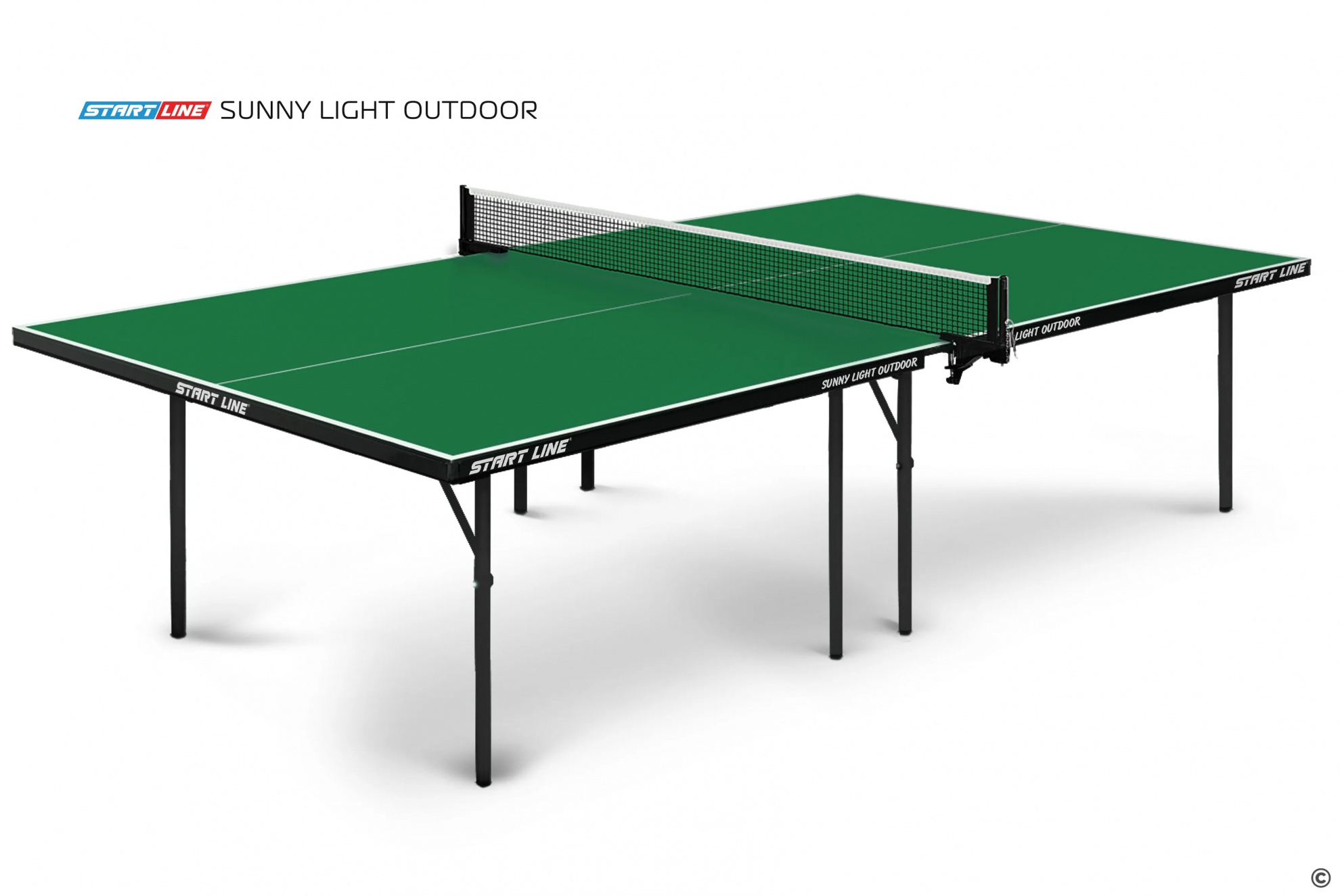 Start Line Sunny Light Outdoor Зелёный из каталога теннисных столов в Москве по цене 26590 ₽