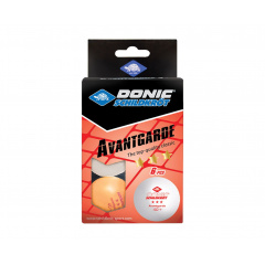 Donic AVANTGARDE 3* 40+, 6 штук, белый + оранжевый из каталога мячей для настольного тенниса в Москве по цене 490 ₽