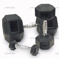 Body Solid гексагональная 14 кг из каталога обрезиненных гантелей в Москве по цене 5740 ₽
