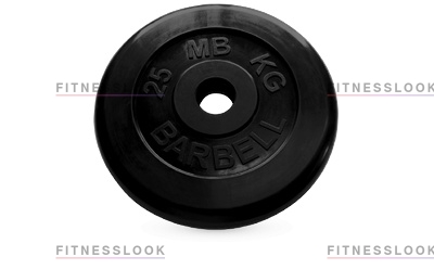 MB Barbell черный - 50 мм - 25 кг из каталога дисков для штанги с посадочным диаметром 50 мм. в Москве по цене 7430 ₽