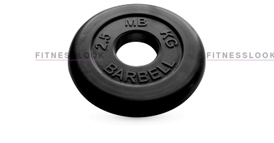 MB Barbell черный - 50 мм - 2.5 кг из каталога дисков (блинов) для штанг и гантелей в Москве по цене 1000 ₽