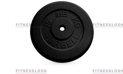 MB Barbell черный - 26 мм - 15 кг из каталога дисков, грифов, гантелей, штанг в Москве по цене 4600 ₽
