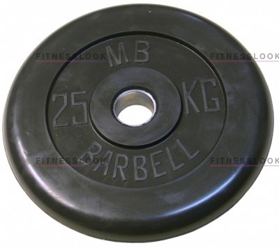 MB Barbell черный - 30 мм - 25 кг из каталога дисков для штанги с посадочным диаметром 30 мм.  в Москве по цене 7428 ₽