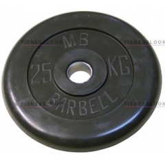 MB Barbell черный - 30 мм - 25 кг из каталога дисков для штанги с посадочным диаметром 30 мм.  в Москве по цене 7428 ₽