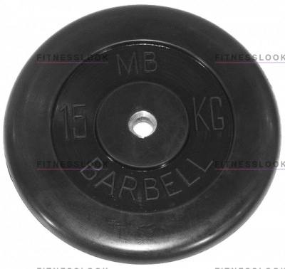 MB Barbell черный - 30 мм - 15 кг из каталога дисков для штанги с посадочным диаметром 30 мм.  в Москве по цене 4464 ₽
