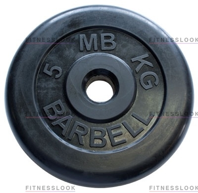 MB Barbell черный - 30 мм - 5 кг из каталога дисков для штанги с посадочным диаметром 30 мм.  в Москве по цене 1584 ₽