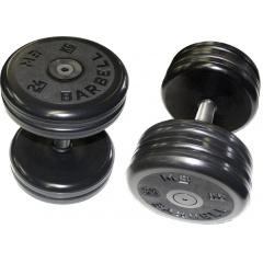 MB Barbell профессиональная 48 кг из каталога обрезиненных гантелей в Москве по цене 22490 ₽