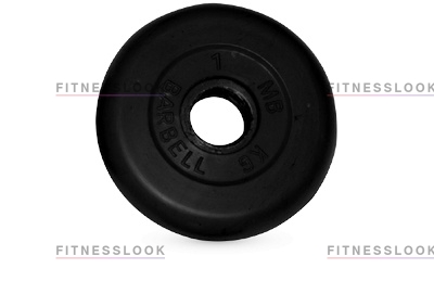 MB Barbell черный - 30 мм - 1 кг из каталога дисков для штанги с посадочным диаметром 30 мм.  в Москве по цене 651 ₽