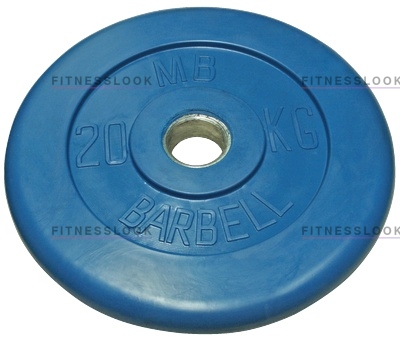 MB Barbell синий - 26 мм - 20 кг из каталога дисков для штанги с посадочным диаметром 26 мм.  в Москве по цене 6419 ₽