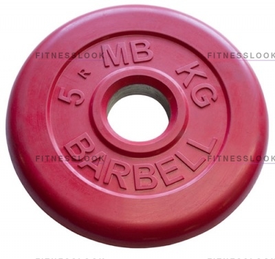 MB Barbell красный - 26 мм - 5 кг из каталога дисков для штанги с посадочным диаметром 26 мм.  в Москве по цене 1685 ₽