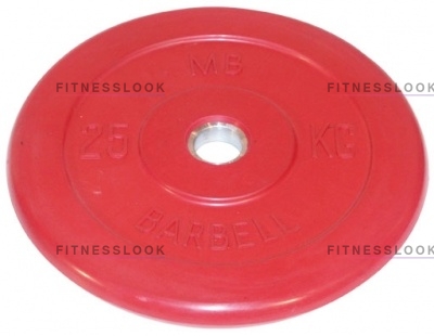 MB Barbell красный - 30 мм - 25 кг из каталога дисков для штанги с посадочным диаметром 30 мм.  в Москве по цене 8026 ₽