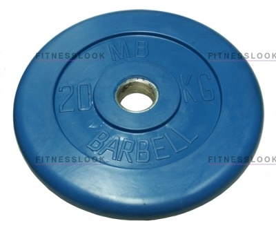 MB Barbell cиний - 30 мм - 20 кг из каталога дисков для штанги с посадочным диаметром 30 мм.  в Москве по цене 6419 ₽