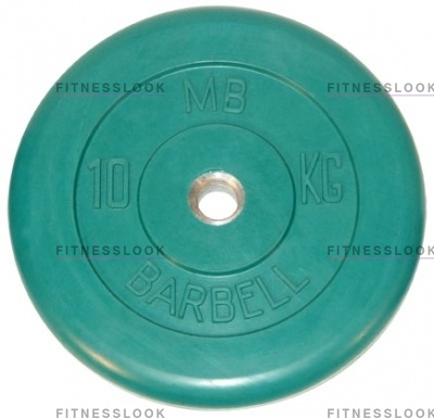 MB Barbell зеленый - 30 мм - 10 кг из каталога дисков для штанги с посадочным диаметром 30 мм.  в Москве по цене 3378 ₽