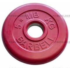 MB Barbell красный - 30 мм - 5 кг из каталога дисков для штанги с посадочным диаметром 30 мм.  в Москве по цене 1204 ₽