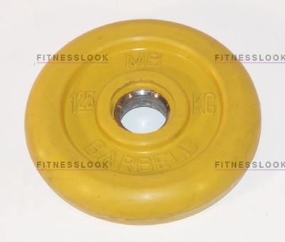 MB Barbell желтый - 30 мм - 1.25 кг из каталога дисков для штанги с посадочным диаметром 30 мм.  в Москве по цене 571 ₽