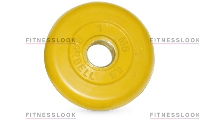 MB Barbell желтый - 30 мм - 1 кг из каталога дисков для штанги с посадочным диаметром 30 мм.  в Москве по цене 760 ₽