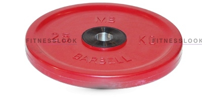 Диск для штанги MB Barbell евро-классик красный - 50 мм - 25 кг