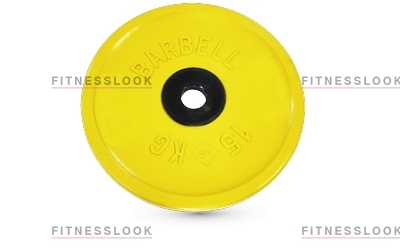 евро-классик желтый - 50 мм - 15 кг в Москве по цене 14966 ₽ в категории диски (блины) для штанг и гантелей MB Barbell