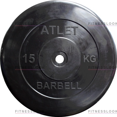 MB Barbell Atlet - 26 мм - 15 кг из каталога дисков для штанги с посадочным диаметром 26 мм.  в Москве по цене 4690 ₽