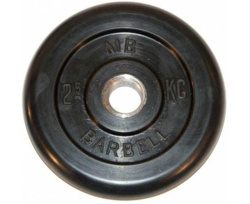 MB Barbell обрезиненный (металлическая втулка) 2,5 кг / диаметр 26 мм из каталога дисков для штанги с посадочным диаметром 26 мм.  в Москве по цене 1645 ₽