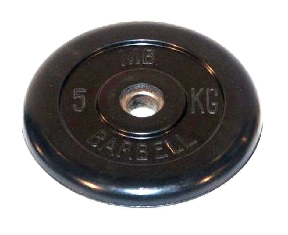 MB Barbell обрезиненный (металлическая втулка) 5 кг / диаметр 26 мм из каталога дисков для штанги с посадочным диаметром 26 мм.  в Москве по цене 2898 ₽