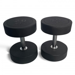 UnixFit PRO круглая 20 кг PRO DBRND20PBK из каталога обрезиненных гантелей в Москве по цене 7891 ₽
