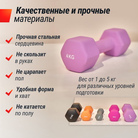Рендер-2 для UnixFit 4 кг Violet DBNEO4VT