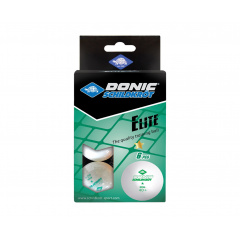 Donic ELITE 1* 40+, 6 штук, белый из каталога мячей для настольного тенниса в Москве по цене 491 ₽