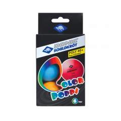 Donic COLOR POPPS 40+, 6 шт, (разноцветные) из каталога мячей для настольного тенниса в Москве по цене 590 ₽