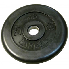 MB Barbell 20 кг металлическая втулка из каталога дисков для штанги с посадочным диаметром 26 мм.  в Москве по цене 8290 ₽