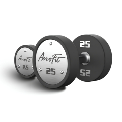 AeroFit AFPUDB2.5-25 набор полиуретановых гантелей, 2,5-25 кг, 10 пар, шаг 2,5 кг из каталога  в Москве по цене 196010 ₽