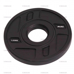 AeroFit Alex полиуретановый 50 мм -  1.25 кг из каталога дисков для штанги с посадочным диаметром 50 мм. в Москве по цене 1410 ₽